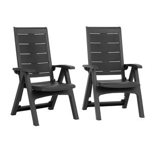 Poltrona Reclinabile in Legno (Confezione da 2) Sedia da Giardino Pieghevole ad Alto Comfort e Resistente ai Raggi UV, Arredo da Esterno in Polipropilene - Product Image 2