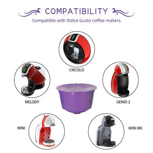1 Juego de filtros de café recargables con tamper compatible con cafeteras <span class=keywords><strong>Dolce</strong></span> <span class=keywords><strong>Gusto</strong></span> Cápsula de café colorida cápsula reutilizable - Product Image 4