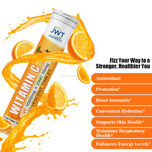 טבליות תוססות ללא סוכר של ויטמין <span class=keywords><strong>C</strong></span> פלוס אבץ D3 לתמיכה חיסונית - טבליות תוססות של ויטמין <span class=keywords><strong>C</strong></span> בעוצמה גבוהה 1000 מיליגרם - Product Image 2