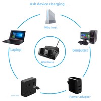 Wii U Şarj Cihazı 3'ü 1 Arada Şarj İstasyonu (Wii/Wii U için) ABS Malzeme Model NF-WU003 Perakende Satış ve Dropshipping Mevcut