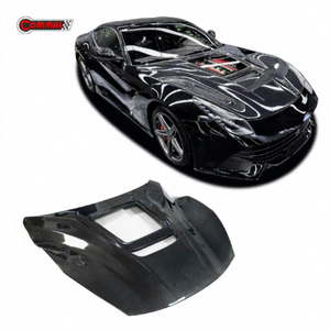 Reasonable Price Upgrade to Commas Style Carbon Fiber Car <b>Engine</b> Cover <b>Hood</b> for Ferrari F12 - Product Image 1