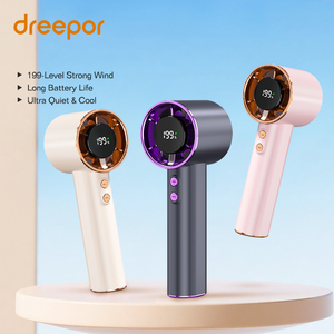 مروحة صغيرة محمولة من Dreepor قابلة لإعادة الشحن ، توربو محمول بألوان شعار مخصص - Product Image 1