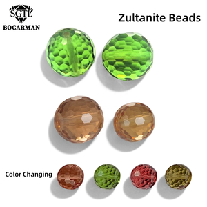 ซัลตานไนต์ 6.0 มม.-12.0 มม. ขายส่งจากโรงงาน น้ำหนัก 1 กก. ลูกปัดซัลตานไนต์เปลี่ยนสีเมื่อโดนแสง UV ทรงฟุตบอล ขัดเงา หินอัญมณี - Product Image 1