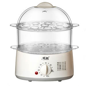 Cuiseur vapeur électrique Lingrui à trois étages, 6 L, couvercle transparent, fonction minuteur pour œufs durs, mini-cuiseur vapeur domestique - Product Image 1