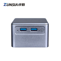 Zunsia Intel 12th Gen N95 N100 N300 Desktop Mini PC 4 Lan 1*HD 2*USB3.0 Type-C Portable Mini Computer Host for Home and Student