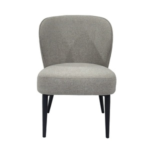 Silla de Restaurante Tapizada Contemporánea en Tela Gris Claro Sin Brazos para <span class=keywords><strong>Bistro</strong></span> y Bar - Product Image 2