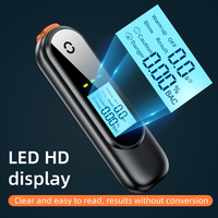 Analyseur LCD Testeur d'alcoolémie numérique Alcootest Inhalateur Alcoomètre Détecteur d'alcool numérique portable Sécurité automobile