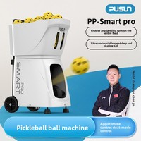 Machine de pickleball automatique Pusun PP-Smart Pro |   Modes de perçage intelligents à commande à distance |   Entraîneur de service portable pour intérieur/extérieur