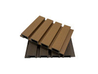 Panneau mural en WPC co-extrudé Great Wall Extérieur Bois PVC Persienne cannelée Fonction étanche et ignifuge