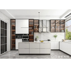 Dorene-muebles de cocina abiertos de grano de madera, diseño personalizado moderno, <span class=keywords><strong>Simple</strong></span>, laca, Interior, 2023 - Product Image 2