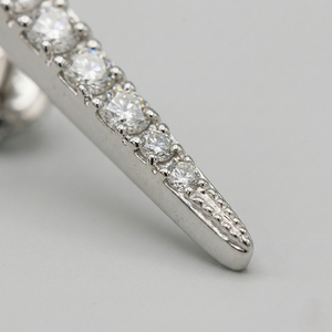 Pendientes de platino con diamantes de 1,00 quilates, diseño minimalista, piedras de corte brillante, joyería de lujo para mujer, ropa de oficina, regalo de boda - Product Image 4