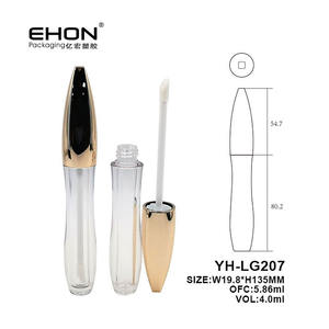 Emballage de tube de brillant à lèvres unique de 4 ml en gros, avec bouchon à vis métallique, composant de marque privée avec estampage à chaud, design mignon - Product Image 2