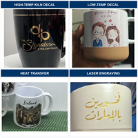 Taza de Café de Cerámica de Porcelana Personalizada al por Mayor de 11 oz, Logotipo Personalizado por Sublimación, Apta para Alimentos, Apta para Microondas y Lavavajillas, Diseño Bonito