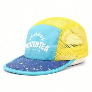 Custom High Quality Dobby 5 Panel Nylon <b>Waterproof</b> Adjustable Quick Dry Mesh Flexible Soft Duckbill Brim Printed Logo Unisex <b>Cap</b> - Product Image 1
