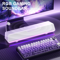 Nouvelle conception, enceintes LED RGB sans fil, son surround stéréo HIFI, puissance de sortie 10W, barre de son, caisson de basses, haut-parleur de bureau pour TV et jeux