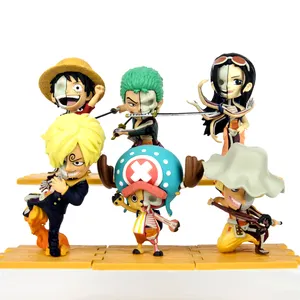 NEW PVC Sets mystery box toys Q Version Cartoon characters half Anatomical pattern model decoration One pieced 6 style Blind box