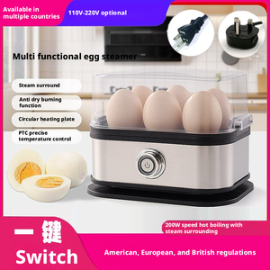 Nouvelle Cuiseuse à Œufs Électrique Automatique 2025 pour Usage Domestique, 6 Œufs, 200W, 1L, Acier Inoxydable, Contrôle de Température PTC, Anti-Cuisson à Sec, Classe <span class=keywords><strong>A</strong></span> - Product Image 3
