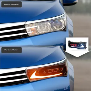 For Toyota Corolla 2014-2018 for Headlight Assembly 12V Modified Laser Lens LED Daytime Running Light Flowing <b>Turn</b> <b>Signal</b> - Product Image 2
