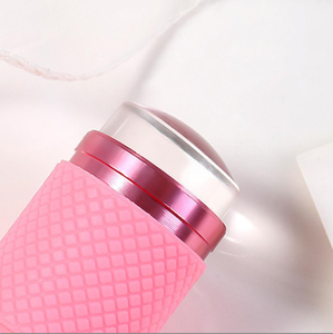 Bán buôn thời trang thông minh không dây không dây <span class=keywords><strong>LED</strong></span> Nail đèn cho móng tay với Mini Silicone hồng đáng yêu khá thiết kế kim cương in - Product Image 1