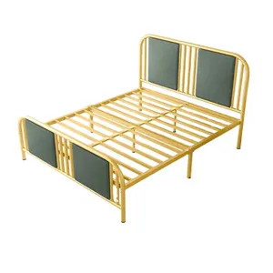 산업 스타일 금속 침대 제조 업체 뜨거운 판매 침실 침대 사용자 정의 크기
