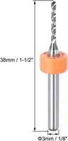 Forets pour PCB 0,15 mm-1,6 mm en carbure de tungstène, outil rotatif pour bijoux, gravure CNC, micro-forets pour circuits imprimés, tige de 1/8 pouce, sans finition