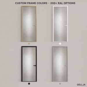 GELLJA - Puertas de Ducha Modernas de Aleación de Aluminio para Villas, Vidrio Templado, Marco Extremadamente Delgado, <span class=keywords><strong>Puerta</strong></span> Interior Abatible, Puertas Impermeables - Product Image 3