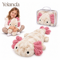 Peluche lestée personnalisée Yolanda, super douce, brodée, en forme de salamandre, avec fonction de chauffage au micro-ondes