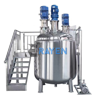 Réservoir de mélange de fondant liquide de disperseur à grande vitesse de récipient d'agitation d'acier inoxydable avec le réservoir de mélangeur de cisaillement élevé d'émulsion inférieure