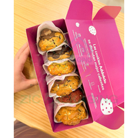 Boîte d'emballage pour biscuits personnalisée, vente chaude, écologique, entièrement imprimée en rose, boîte en carton ondulé pour biscuits