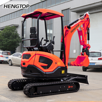 2.5 Ton Kubota Engine Small Excavator Digger Machine Hydraulic Mini Excavator Farm Engineering Micro Excavator With CE EPA