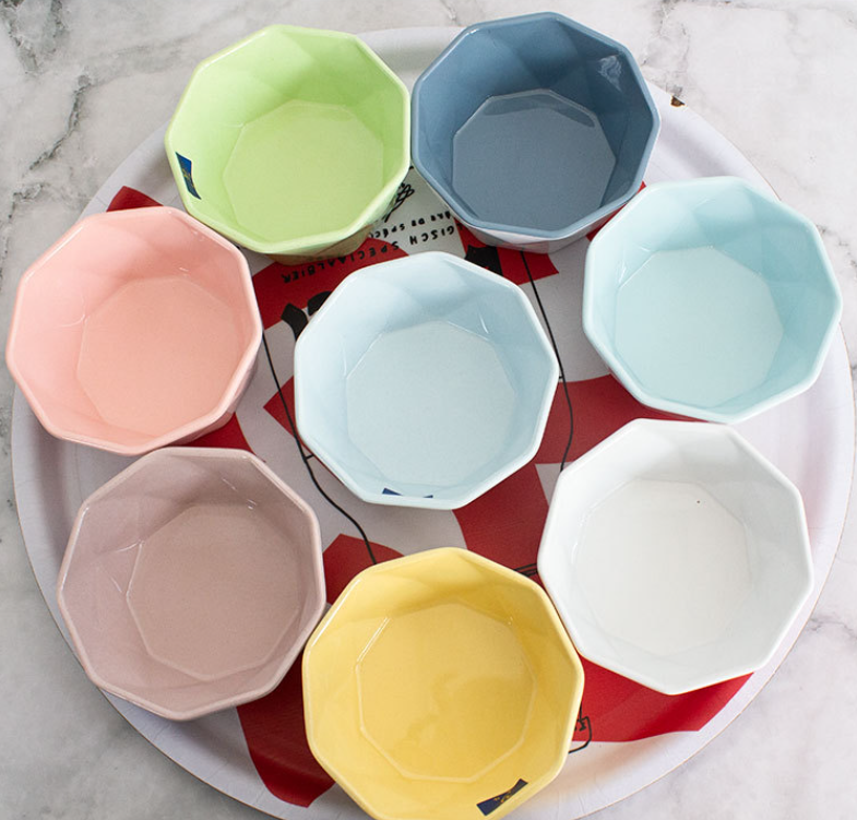 Green, white, pink, blue, yellow, two tone