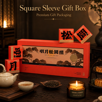 Coffret Cadeau Carré Orange Personnalisable avec Logo – Emballage de Luxe Certifié pour Gâteaux, Thés et Pâtisseries – Pliable, Marquage à Chaud, OEM, Vente en Gros