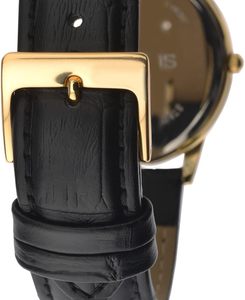 세콘다 남성용 클래식 37mm 쿼츠 패션 시계 스테인레스 스틸 케이스 날짜 창 가죽 스트랩 - Product Image 5