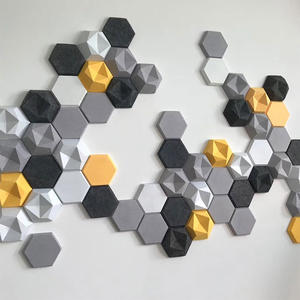 Papel tapiz 3d para cines, tablero acústico de poliéster, fibra de poliéster hexagonal - Product Image 4