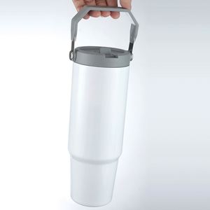 Vaso Térmico Portátil para Auto de 30 oz, Sublimable, de Acero Inoxidable 304, con Doble Tapa y Asa - Product Image 3