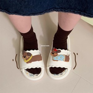 XIXITIAO divertido colorido EVA Fondo suave mujer salchicha perro para zapatillas estilo plataforma verano antideslizante hogar al aire libre Sandalias planas - Product Image 5