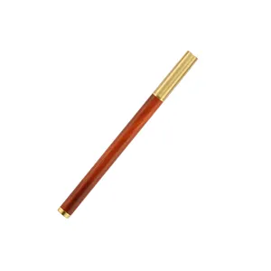 2022 Hochwertige umwelt freundliche benutzer definierte Logo Holz stift Roter Holz stift Messing Signature Roller Pen