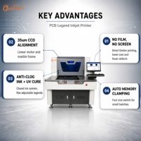 Imprimante jet d'encre à haute précision pour marquage et impression de circuits imprimés FR4, à moteur linéaire et table de travail unique