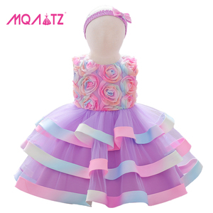 Adorable Robe de Baptême à Motifs Floraux pour Filles, Bébés et Petits Enfants, Idéale pour Fêtes d'Anniversaire, Robe Spéciale pour Enfants avec Nœud Papillon L1829xz - Product Image 5