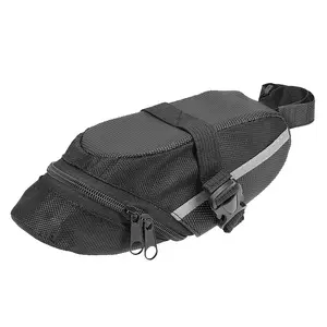 Black 1L Waterproof Cycling Seat Packs Saddle Bag Bicycle Bag Tool Bag For Road Bike MTB