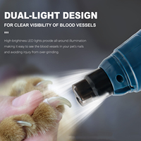 Oplaadbare, milieuvriendelijke, opvouwbare nagelslijper voor huisdieren met LED-display, laag geluidsniveau, elektrische trimmer voor honden en katten, snelheidsinstelbaar