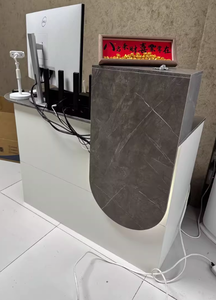 Modern Minimalist Wooden Reception Desk with LED Light Eco-Friendly Design for Salon Home <b>Bar</b> Mall & Office Commercial Use - Product Image 6