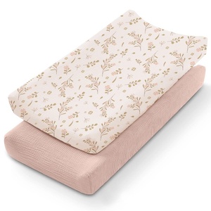 <span class=keywords><strong>Accessori</strong></span> per Culla Neonato all'Ingrosso, Lenzuola Ovali in Mussola di Cotone Organico con Stampa Animalier, Pieghevoli per Culla - Product Image 1