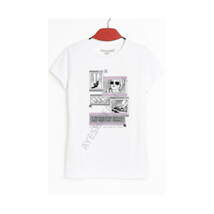 Women's Custom Printed Oversized <b>Half</b>-<b>Sleeve</b> Cotton <b>T</b>-<b>Shirt</b> High Street Basic Casual Style Logo Decoration Plus Size Breathable - Product Image 1