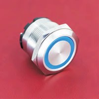 19mm/22mm 20A Tipe Ekonomis IP40/IP67 Tahan Air Saklar Tombol Tekan Logam Saklar Daya Lampu LED 3-6V 12-24 V Merah/Biru/HIJAU
