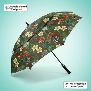Wholesale Large Vent Full Print Automatic Open Golf <b>Umbrellas</b> Waterproof for Event Promotion <b>Umbrella</b> - Product Image 2