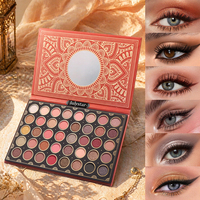 Palette de fards à paupières professionnelle Julystar, facilement estompable, longue tenue, fini mat et scintillant, haute intensité de couleur, 40 couleurs