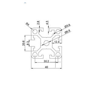 Profili in alluminio industriali, 6060 Standard nazionale, profili in alluminio 6630 ad angolo retto, lega di alluminio di grandi dimensioni - Product Image 4