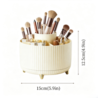 Organisateur de maquillage rotatif à 360° en plastique, grande capacité, boîte de rangement cosmétique, organisateur de coiffeuse, marque privée ODM