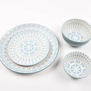 Placas cerâmicas de porcelana, grau de porcelana azul com isolamento, família, placa plana, de cerâmica, moderna